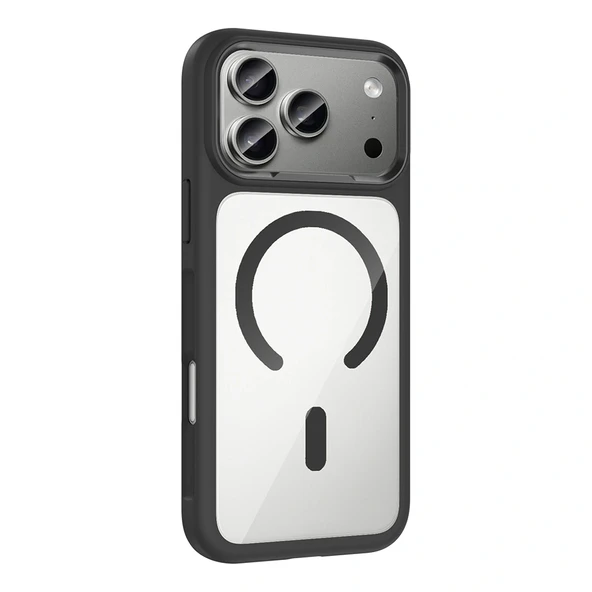 iPhone 17 Pro Kılıf M-Safe Şarj Özellikli Metal Kamera Çerçeveli Tiko Kapak - Resim 2