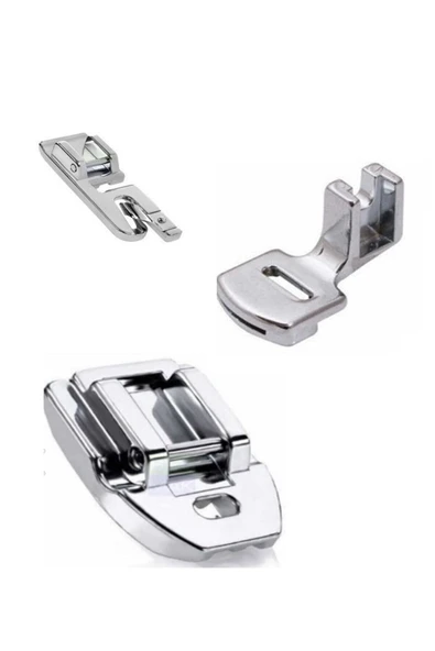 Singer Safety Zetina Janome Bindallı 3 Adet Ayak Seti Kıvırma-büzgü- Gizli Fermuar Ayak Bir Arada. ürün görseli