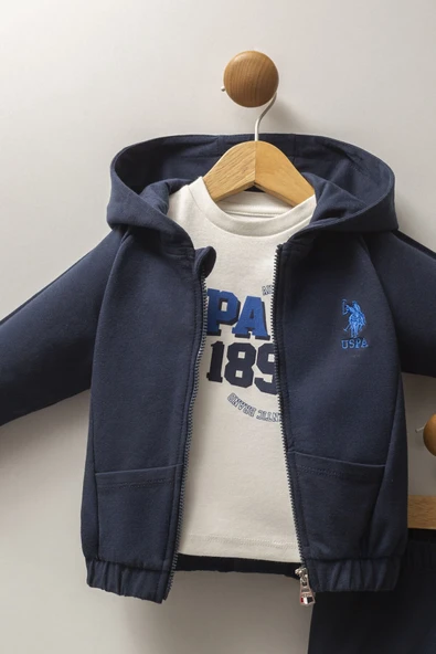 U.S. Polo Assn 3'lü Takım USB2584 Lacivert - Resim 3