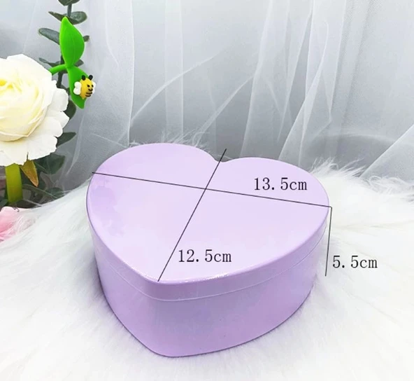 Kalp Tasarımlı Aynalı Takı Saklama Kutusu - Resim 5