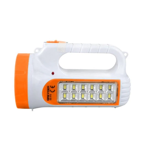 GD-410 Solar Şarjlı 3 Watt 12 Led El Feneri Işıldak - Resim 2