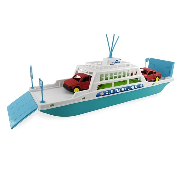 Feribot Araç Taşııyan Gemi 45 cm - Turkuaz ürün görseli