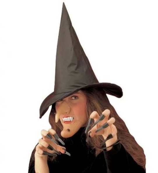 Cadı Şapkası Cadı Tırnakları Cadı Burnu Cadı Çenesi Cadı Dişi Seti - 2