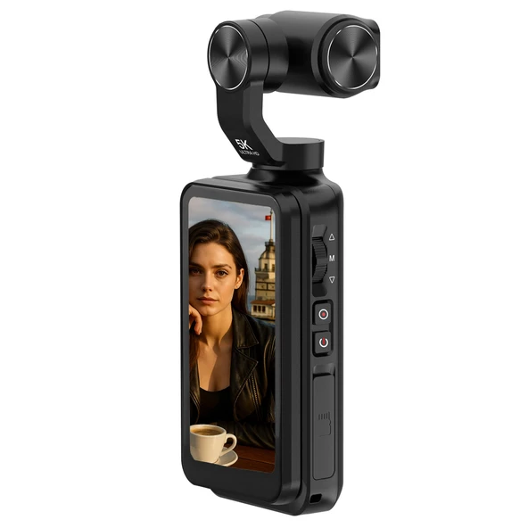 Mioji Mio Pocket 3 5K 30FPS 48MP 3 Eksenli Gimbal Kamera - 4