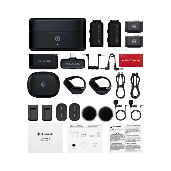 Hollyland Lark Max 2 Ultimate Combo 2 Kişilik Kablosuz Mikrofon - Resim 2