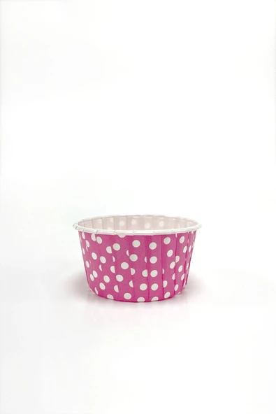 Kafem Muffin Kek Kapsülü Pembe Puantiye Büyük Boy 50li - K29 ürün görseli