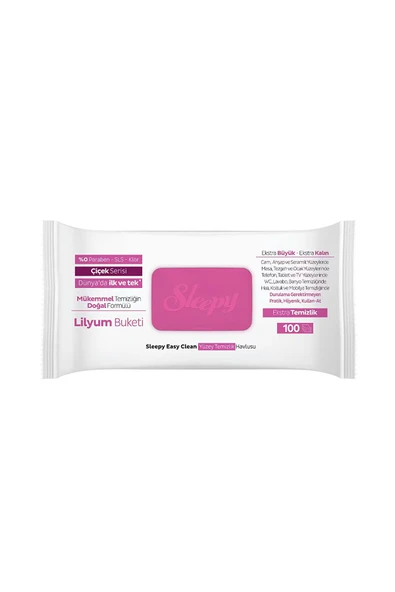 SLEEPY Sleepy Lilyum Buketi Katkılı Yüz Tem Havlusu 100'lü - Resim 2