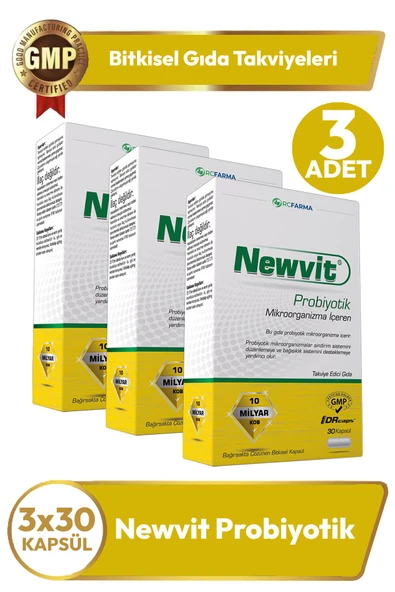 Newvit Probiyotik 30 Kapsül 3 Adet ürün görseli 1
