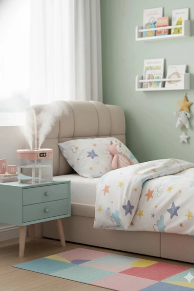 Blic Bhw-13 Pembe Digital Çift Sprey Hava Nemlendirici 1.5 Litre Kapasiteli, Ultrasonik Soğuk Buhar Makinesi ve Gece Lam - 4