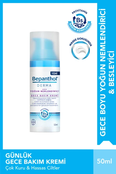 BEPANTHOL Bepanthol Derma Yoğun Nemlendirici Gece Bakım Kremi 50 Ml