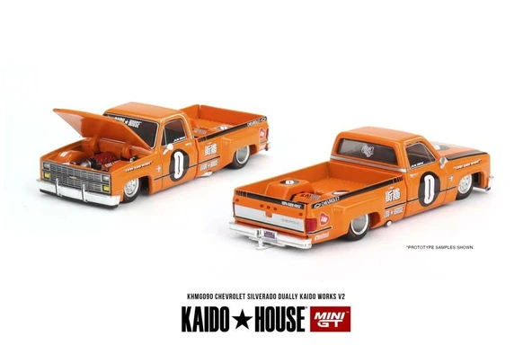 Mini GT 090 Kaido House Chevrolet Silverado Dually KAIDO V2 1/64 Model Araba ürün görseli 1