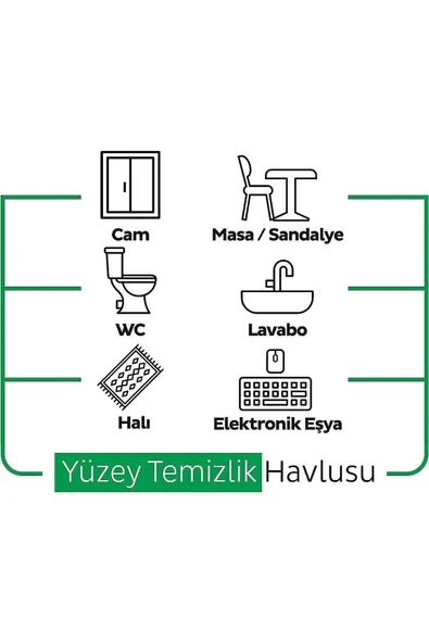 SLEEPY Sleepy Easy Clean Yüzey Tem. Havlusu 100 x4 Adet - Resim 3