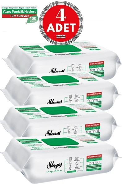 SLEEPY Sleepy Easy Clean Yüzey Tem. Havlusu 100 x4 Adet ürün görseli