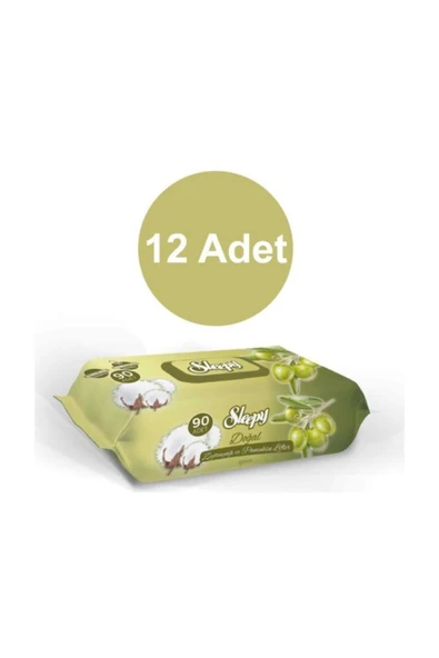 SLEEPY Sleepy Islak Havlu Zeytinyağlı Defne 90 Lı 12 Adet ürün görseli