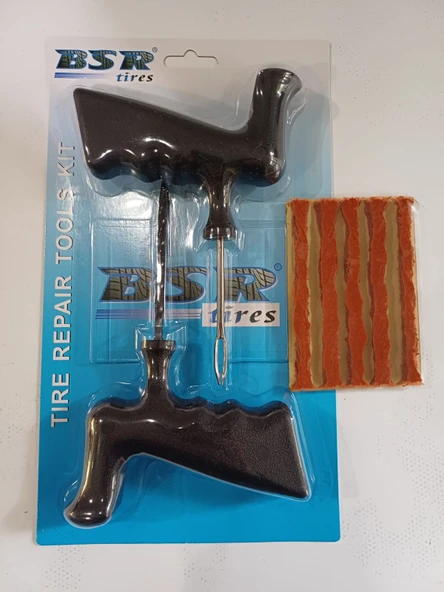 Dubleks Lastik Tamir Kiti, 5 adet 10cm fitil, fitil atma ve kanal açıcı aleti ürün görseli