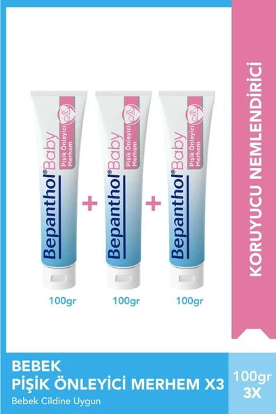 BEPANTHOL Bepanthol Baby Pişik Önleyici Merhem 100 G x 3 Adet ürün görseli
