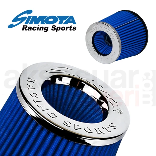 Simota 76mm Açık Hava Filtresi-Open Air Filter-Performans Hava Filtresi-Mavi Renk - Resim 2