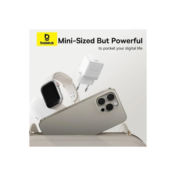 Baseus Palm Hızlı Şarj Aleti 1c 30W Beyaz Eu (P10111605213-00) - Resim 5