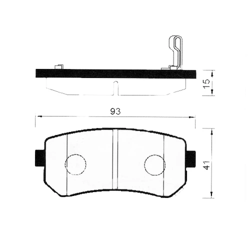 Hyundai ACCENT-ERA 06- I30 08-11 IX35 10 ARKA  FREN BALATASI ürün görseli 1