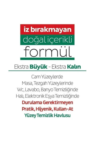 SLEEPY Sleepy Easy Clean Yüzey Tem. Havlusu 100 x4 Adet - Resim 6