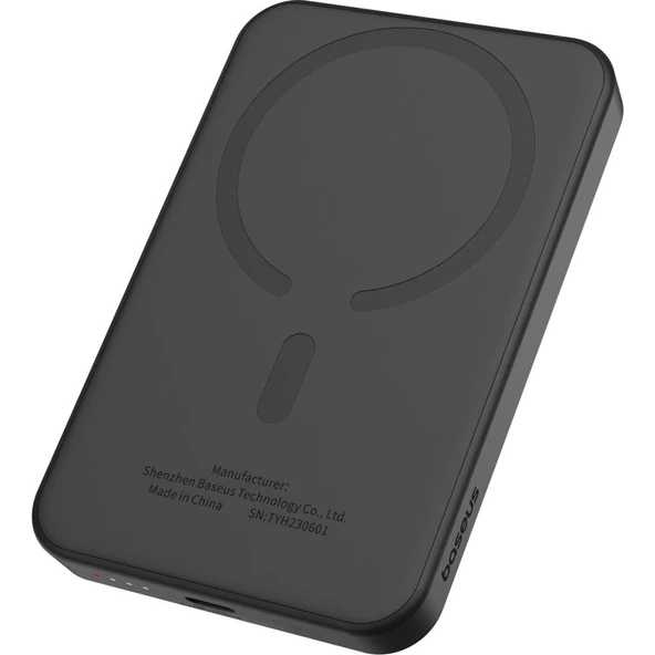 Baseus Mgsafe Mini 20W 5.000 Mah Kablosuz Şarjlı Powerbank Siyah - Resim 2