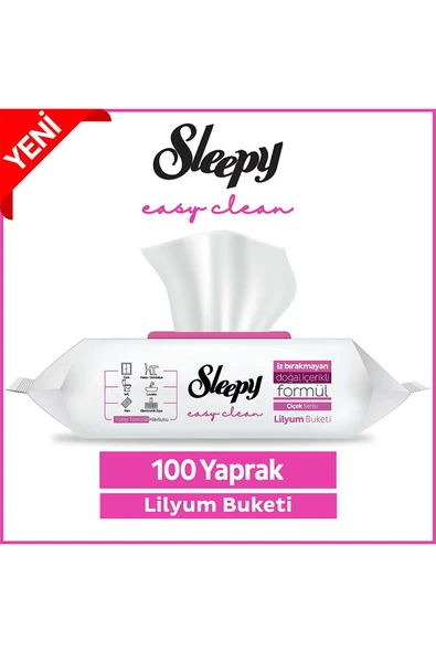 SLEEPY Sleepy Lilyum Buketi Katkılı Yüz Tem Havlusu 100'lü - Resim 3