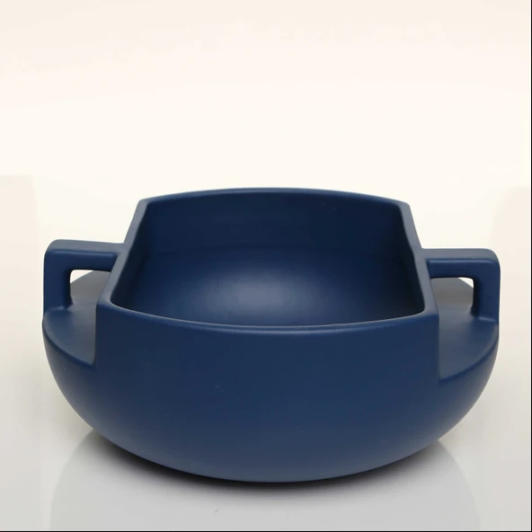 HANDLE KULPLU MAVİ KASE 25*25*11 CM AK.JL0036