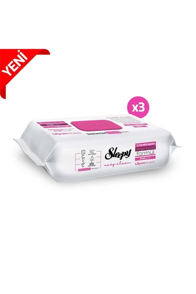 SLEEPY Sleepy Easy Clean Lilyum Buketi Yüzey Temizlik Havlusu&mendili 3x100 (300 YAPRAK) - Resim 2