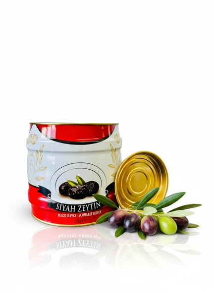 2 Kg Baskılı 4 Adet Boş Zeytin Tenekesi