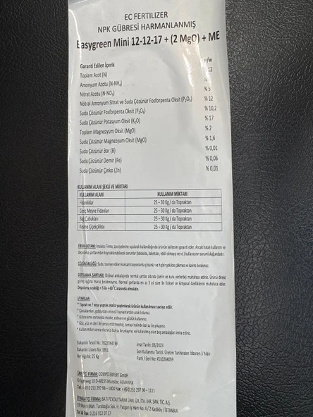 COMPO EXPERT Easy Green Mini 12 - Resim 2