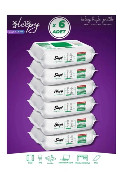 SLEEPY Sleepy Easy Clean Yüzey Tem. Havlusu 100 X6 Adet - Resim 2