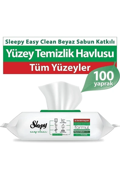 SLEEPY Sleepy Easy Clean Yüzey Tem. Havlusu 100 x4 Adet - Resim 4