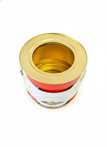 2 Kg Baskılı 4 Adet Boş Zeytin Tenekesi - 2
