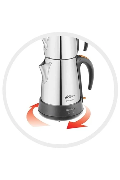 ARZUM 3004 CAYCI KLASIK CAY ROBOTU PARLAK INOX - Resim 4