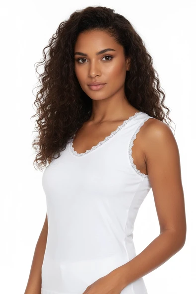 Geniş Askılı Dantelli Ribana Atlet B610 ürün görseli