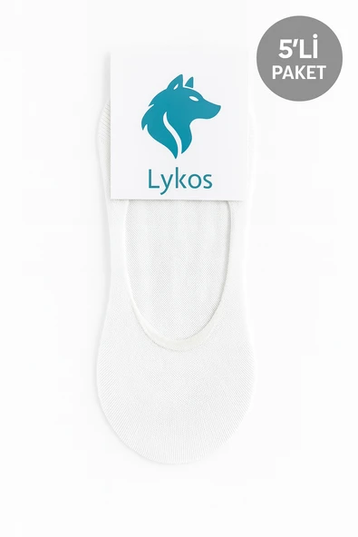 Kadın Beyaz Pamuklu Babet Çorap 5’li Paket - 2