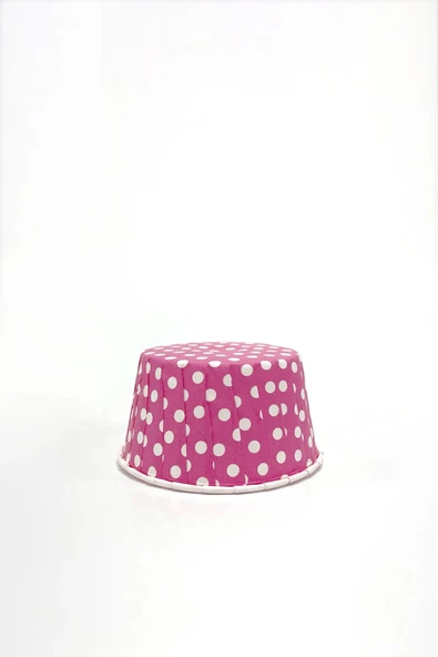 Kafem Muffin Kek Kapsülü Pembe Puantiye Büyük Boy 50li - K29 - Resim 2