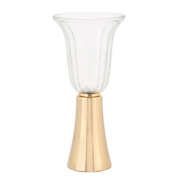 GOLD KUPA BÜYÜK MUMLUK  15*15*40 CM AK.JD0100