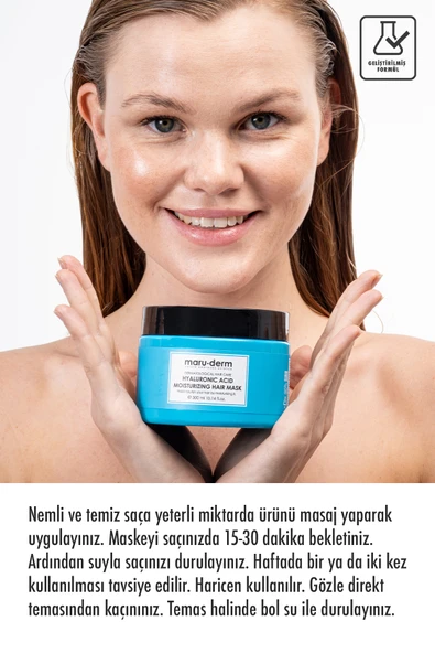 Saç Maskesi - Hyalüronik Asit Nemlendirici Saç Maskesi 300 ml | Tüm Saç Tipleri | Vegan - 4