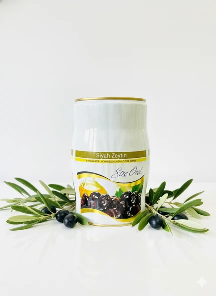 1 Kg Baskılı 9 Adet Boş Zeytin Tenekesi Kapaklı