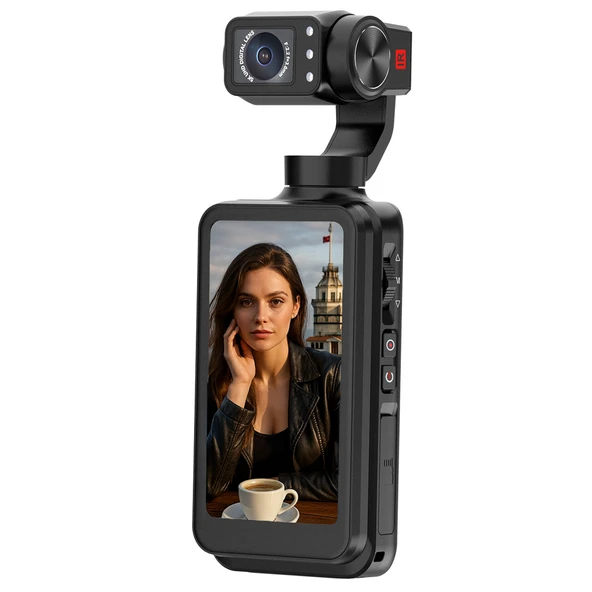 Mioji Mio Pocket 3 5K 30FPS 48MP 3 Eksenli Gimbal Kamera - 3