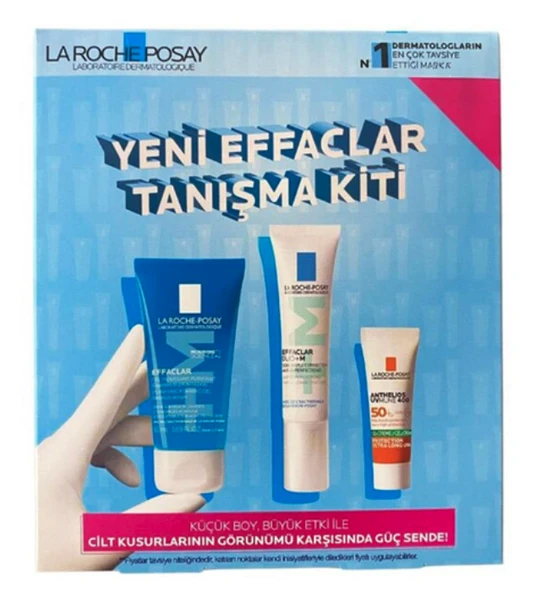 La Roche Posay Yeni Effaclar Tanışma Kiti Jel 50 ml + 15 ml Duo+ M + Yağlı Cilt Güneş Kremi 3x3 ml ürün görseli