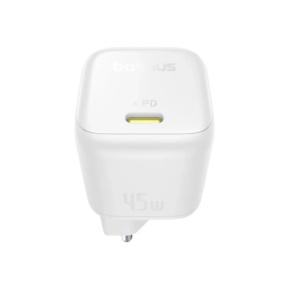 Baseus Picogo Gan6 Pro 45W Usb-C Ultra Mini Hızlı Şarj Aleti, Beyaz - Resim 2