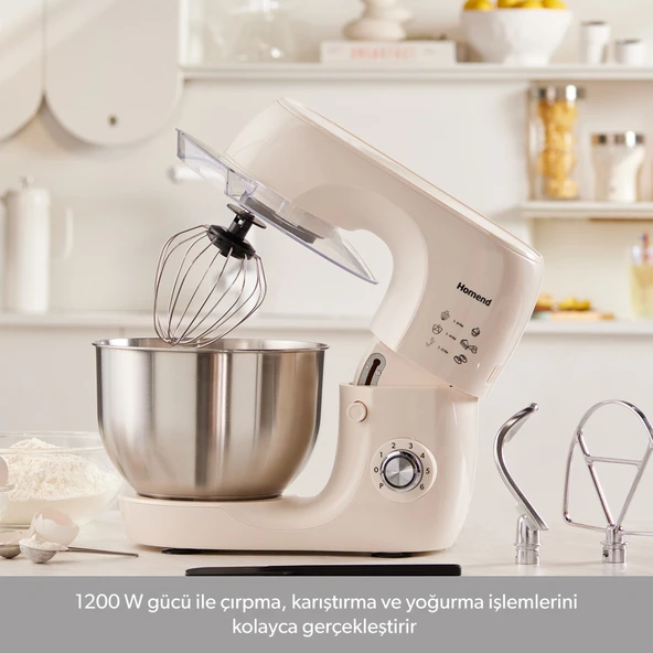 Profashion 3082H Stand Mikser Krem 5.2 Litre - Resim 2