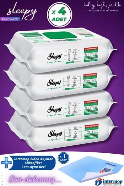 SLEEPY Sleepy Easy Clean Yüzey Tem. Havlusu 100 x4 Adet - Resim 2