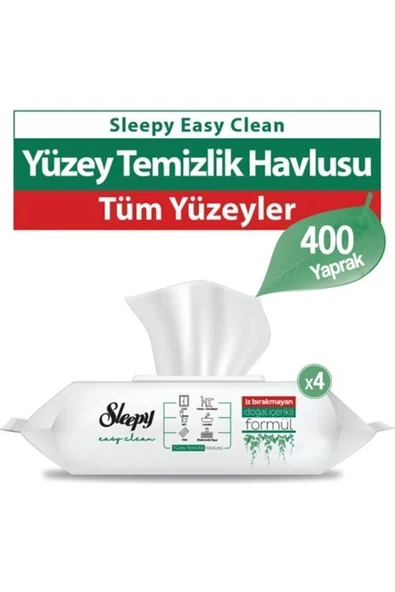 SLEEPY Sleepy Easy Clean Yüzey Tem. Havlusu 100 x4 Adet - Resim 2