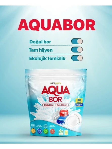 Boron Aqua Bor Bulaşık Makinası Kapsülü 30'lu x 6 Paket - 2