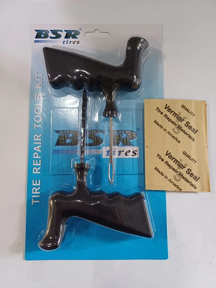 Dubleks Lastik Tamir Kiti, 5 adet 10cm fitil, fitil atma ve kanal açıcı aleti - Resim 2