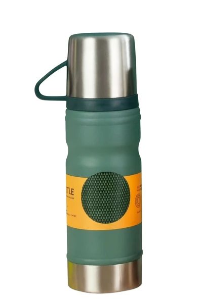 Thermohis 6161 Çelik Termos Bardaklı YEŞİL ürün görseli