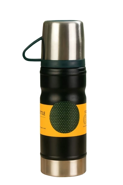 Thermohis 6161 Çelik Termos Bardaklı SİYAH ürün görseli